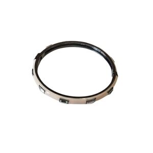 Light pink bangle bracelet with Crystals. Hinged Clamper